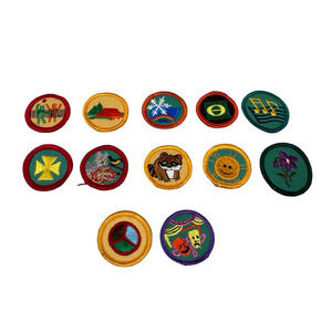 Vintage Girl Scouts Patches Embroidered Assorted Designs Collectible Lot of 12